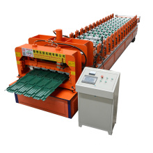 Automatic glazed tile roof sheet roll forming machine steel tile 0.3-0.9mm rolling thinckness 10-15m/min speed